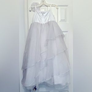 Flower girl long dress (all white) size 5 from David’s Bridal